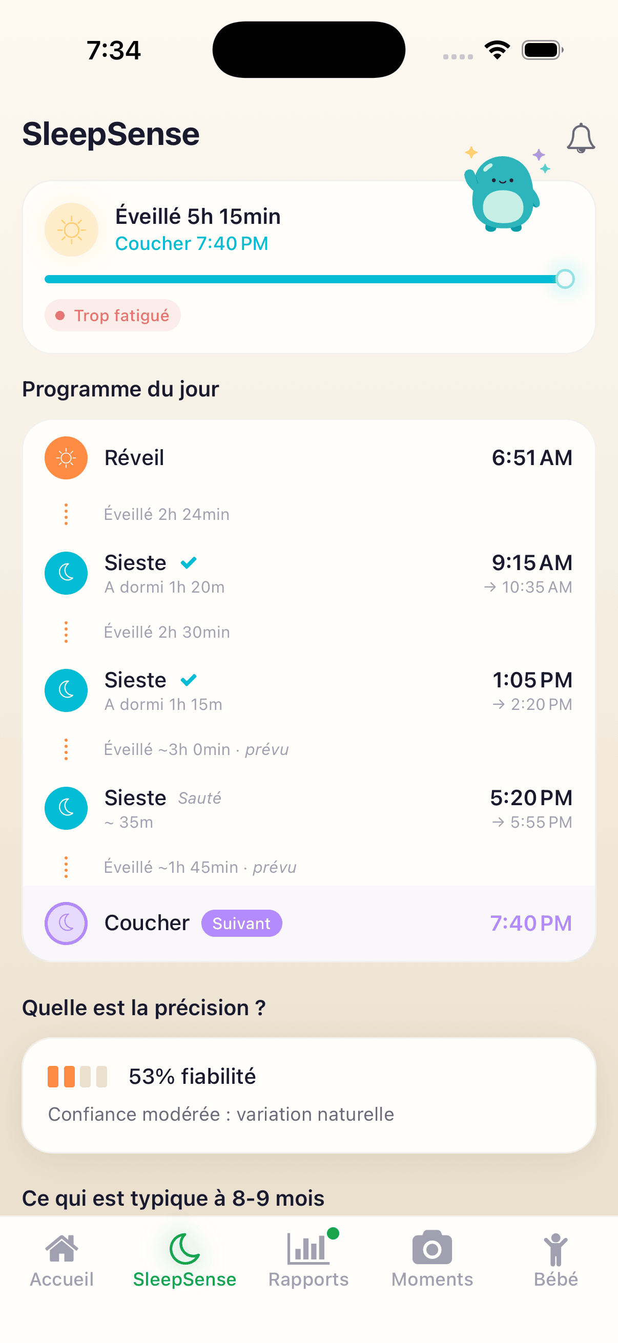 Prévisions SleepSense