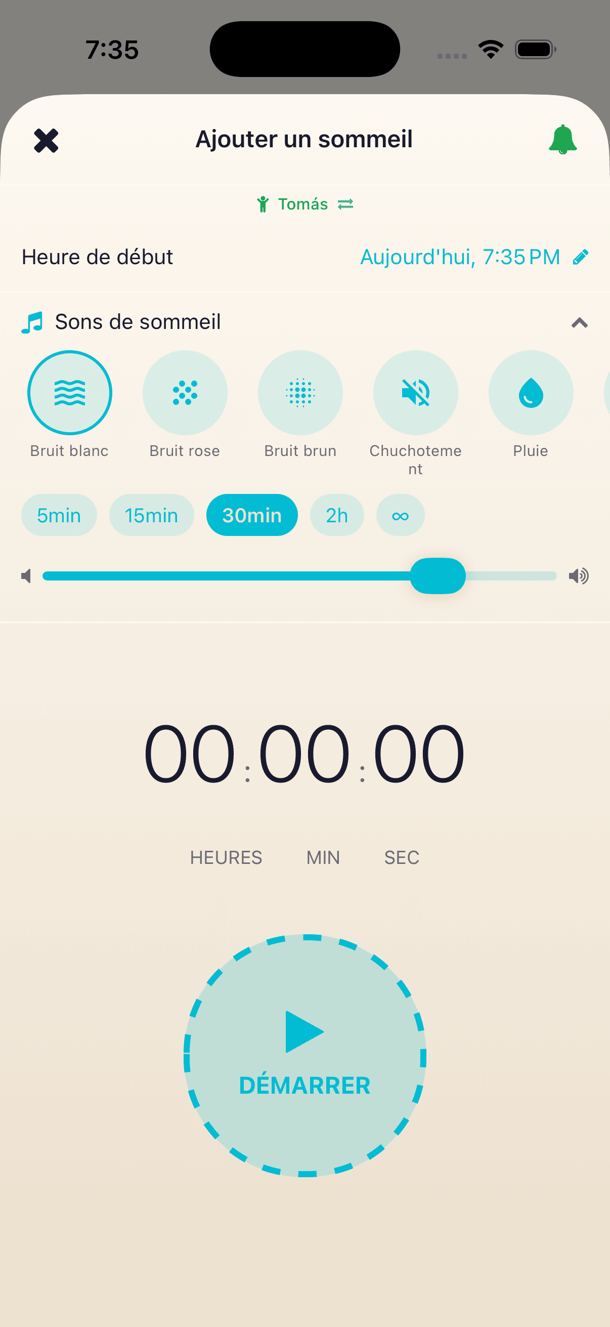 Minuteur de sommeil
