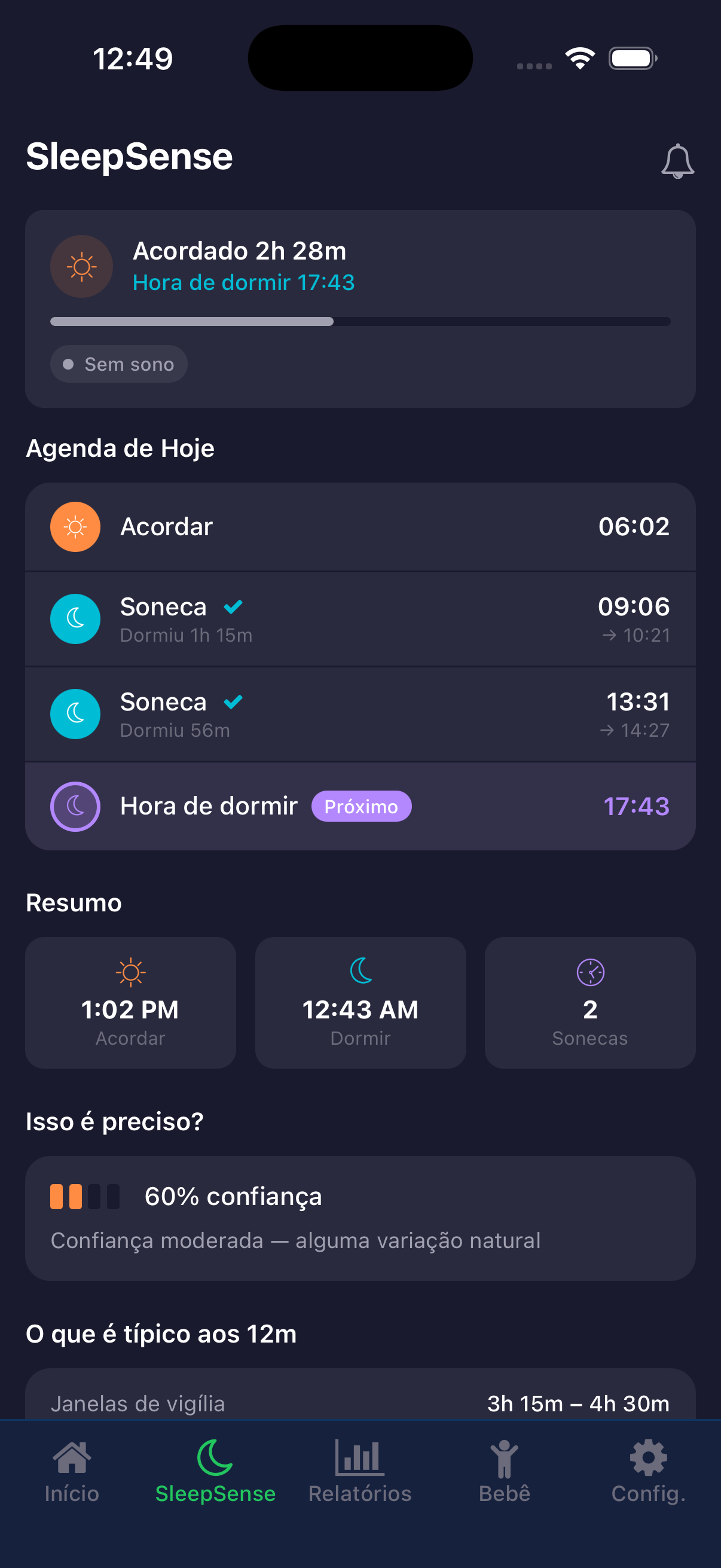 SleepSense predictions