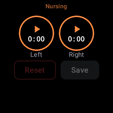 Wear OS nursing timer